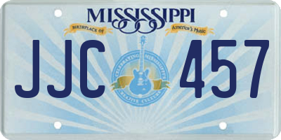 MS license plate JJC457