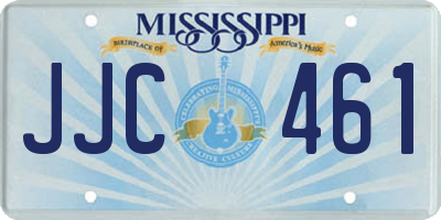 MS license plate JJC461