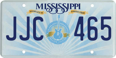 MS license plate JJC465