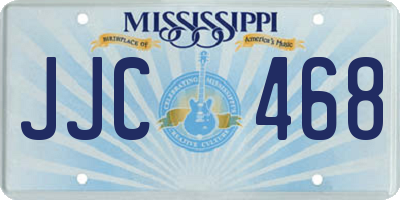 MS license plate JJC468