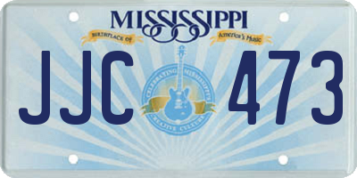 MS license plate JJC473