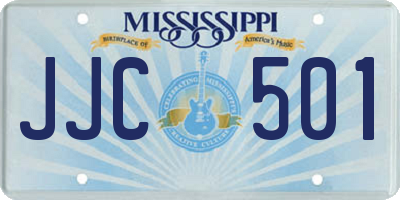 MS license plate JJC501