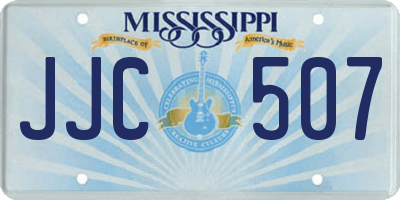 MS license plate JJC507