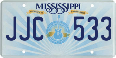 MS license plate JJC533