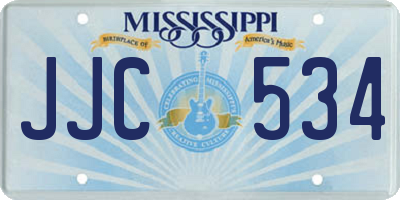 MS license plate JJC534
