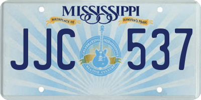 MS license plate JJC537