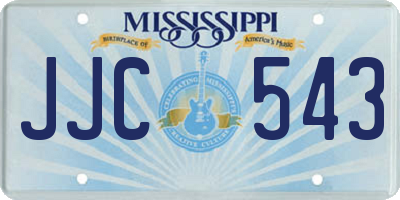 MS license plate JJC543