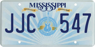 MS license plate JJC547