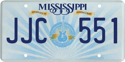 MS license plate JJC551