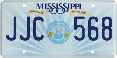 MS license plate JJC568
