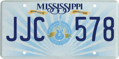 MS license plate JJC578