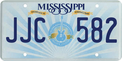 MS license plate JJC582