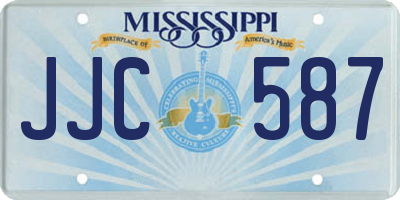 MS license plate JJC587