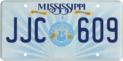 MS license plate JJC609