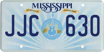 MS license plate JJC630