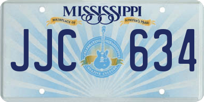 MS license plate JJC634