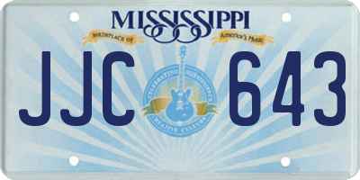 MS license plate JJC643