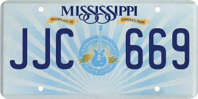 MS license plate JJC669