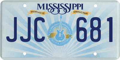 MS license plate JJC681