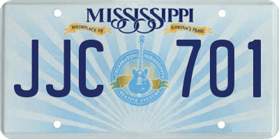 MS license plate JJC701