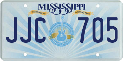 MS license plate JJC705