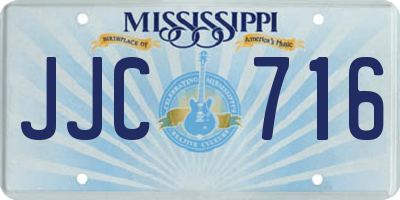 MS license plate JJC716