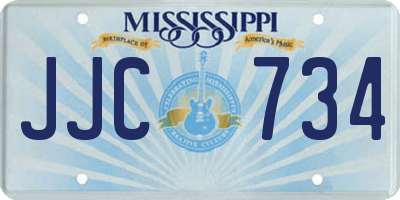 MS license plate JJC734