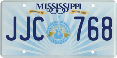 MS license plate JJC768