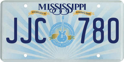 MS license plate JJC780