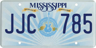 MS license plate JJC785