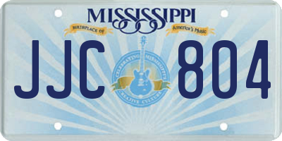 MS license plate JJC804