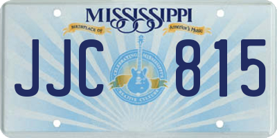 MS license plate JJC815