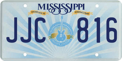 MS license plate JJC816