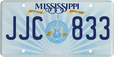 MS license plate JJC833