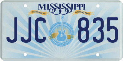 MS license plate JJC835