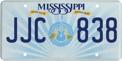 MS license plate JJC838