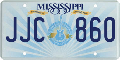 MS license plate JJC860