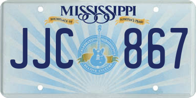 MS license plate JJC867