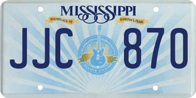 MS license plate JJC870
