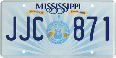 MS license plate JJC871