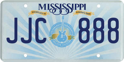 MS license plate JJC888