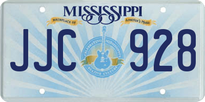 MS license plate JJC928