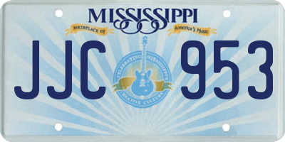 MS license plate JJC953