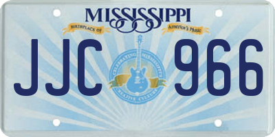 MS license plate JJC966