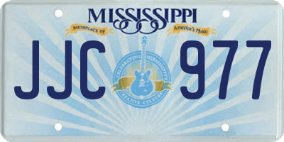 MS license plate JJC977
