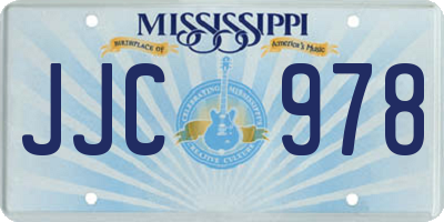 MS license plate JJC978