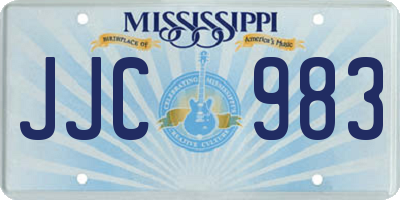 MS license plate JJC983
