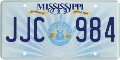 MS license plate JJC984