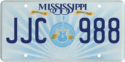 MS license plate JJC988