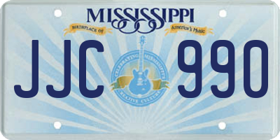 MS license plate JJC990